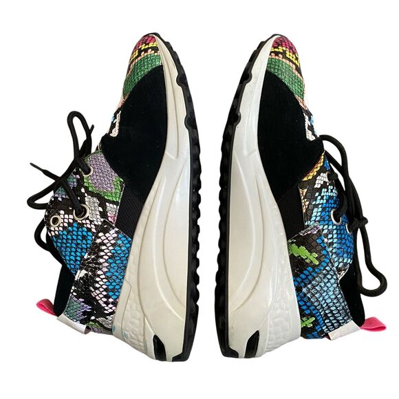 Steve Madden Cliff Fashion Sneakers 7.5 EU 38 Snake Multicolor Chunky Platform - Picture 5 of 8